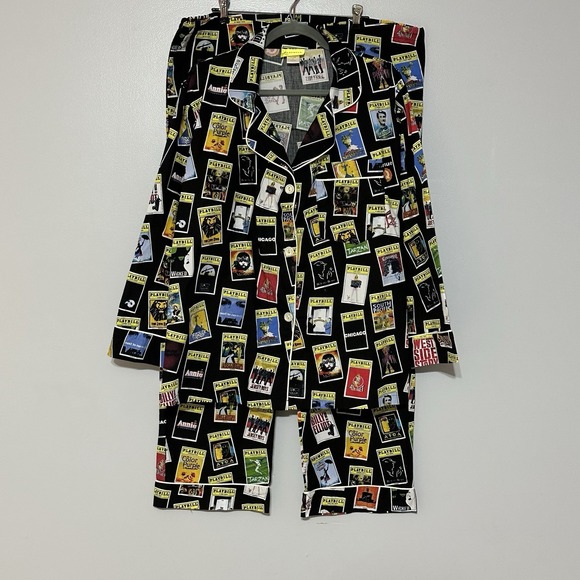 Playbill Other - PLAYBILL Brand Men's XL 2 Piece 'PJ' Pajama Set Black w/Broadway Programs